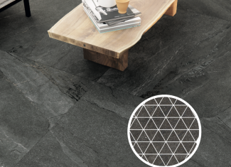 Carrelage effet pierre Argent Malla Tris 30×30 – Lab Halley