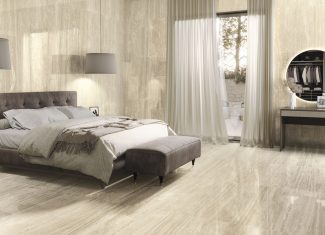 Carrelage intérieur effet pierre poli 120×120 – Venice Miele