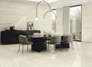 Carrelage intérieur effet pierre poli 120×120 – Venice Beige