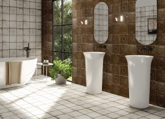 Carrelage metal 20×20 Relief Bronze – Metal Tiles