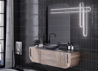 Carrelage mur intérieur brillant 5×30 – Sidney Nero