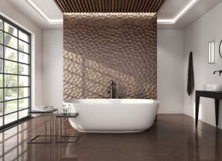 Carrelage mural en relief 31,5×100 – Circle Bronce – White&Co