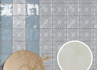 Carrelage mural intérieur brillant Mint Grey 13×13 – Melody