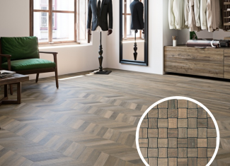 Carrelage intérieur effet parquet 30×30 – Tricot Nogal – Sajonia