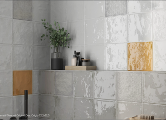 Carrelage intérieur brillant 22,3×22,3 – Rain Bianco