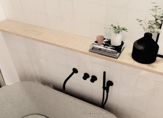 Carrelage intérieur brillant 22,3×22,3 – Dec. Rain Bianco