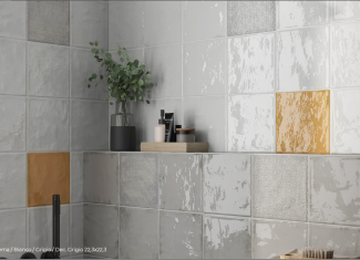 Carrelage intérieur brillant 22,3×22,3 – Dec. Rain Grigio