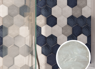 Carrelage intérieur brillant hexagonal 19,8×22,8 – Rain Grigio