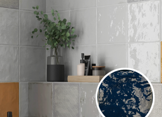 Carrelage intérieur brillant 22,3×22,3 – Rain Blue