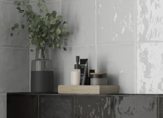 Carrelage intérieur brillant 22,3×22,3 – Rain Nero