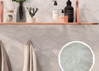 Carrelage intérieur brillant hexagonal 19,8×22,8 – Rain Bianco