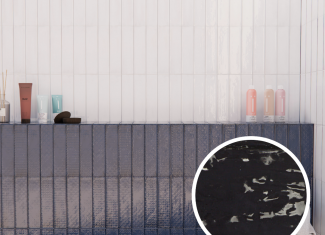 Carrelage intérieur brillant 7,5×30 – Rain Nero