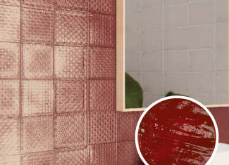 Carrelage intérieur brillant hexagonal 19,8×22,8 – Rain Bordeaux