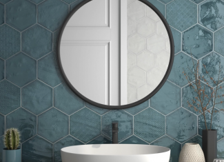 Carrelage intérieur brillant hexagonal 19,8×22,8 – Rain Aquamarine