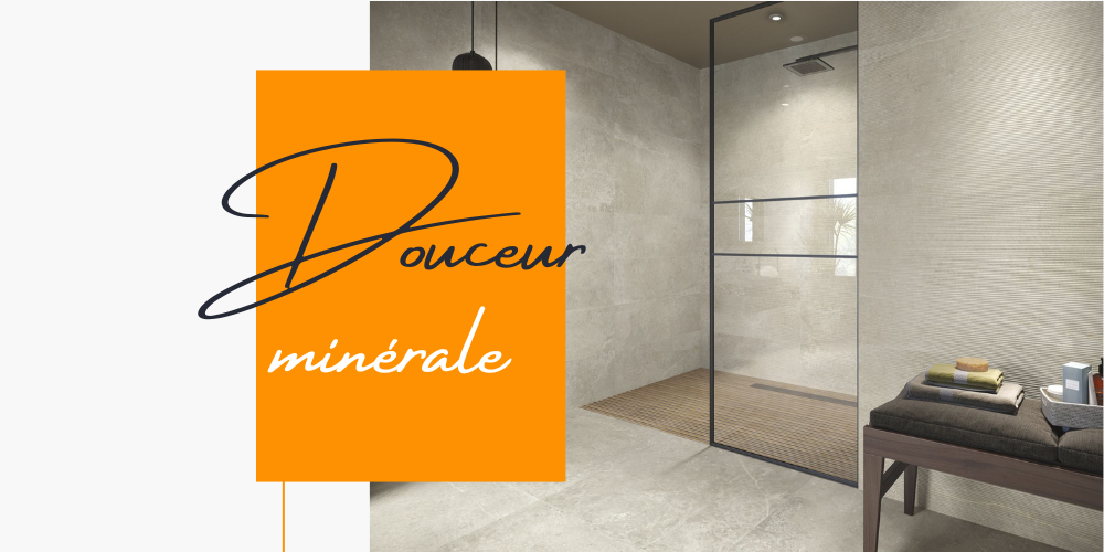BSM Carrelage - Douceur minérale : le carrelage pierre pour une salle ...