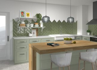 Carrelage intérieur mur brillant 10×20 – Plus Bissel – Green Olive