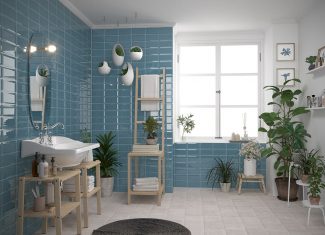 Carrelage intérieur mur brillant 10×20 – Plus Bissel – Blu Grey