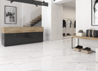 Carrelage intérieur poli marbre blanc malla – Naples