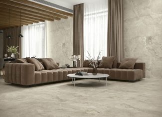 Carrelage intérieur effet pierre 80×160 – Dome Nut