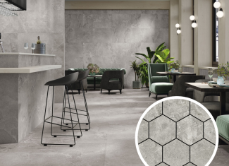 Carrelage intérieur effet pierre 60×120 – Hexa Dome Ash