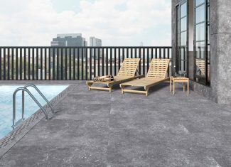 Carrelage effet pierre Silver 45×45 – Grain Stone