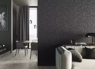 Carrelage relief effet pierre mat 21 x 63 – Wall Black – Iguazu