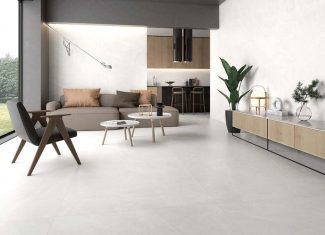 Carrelage sol effet pierre mate White 60,8×60,8 – Isea