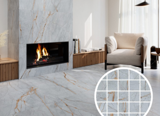 Carrelage intérieur mur et sol effet marbre 30×30 – Blue Roma