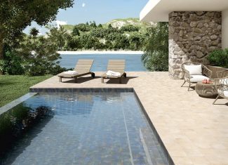 Carrelage effet pierre mat 15×15 Lagoon Deep