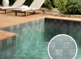 Carrelage effet pierre mat 15×15 Taipei Blue