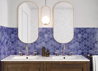 Carrelage mur et sol effet Zellige brillant bleu 26,5×51 – Hex zellige Azure