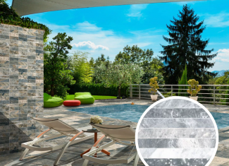 Carrelage Curve sol et mur effet pierre mat Ash 30×30 – Bali