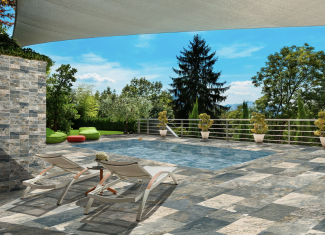 Carrelage Block sol et mur effet pierre mat Green 30×30 – Bali