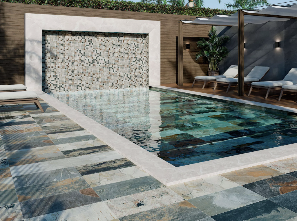 BSM Carrelage - Carrelage sol et mur effet pierre mat Blue 60x60 - Bali ...