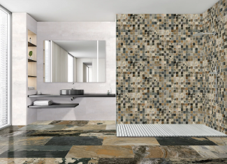 Carrelage mosaïque sol et mur effet pierre mat Bali 30×30 – Bali