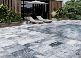 Carrelage sol et mur effet pierre mat Ash 50×100 – Bali