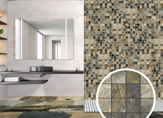 Carrelage luxe sol et mur effet pierre mat Bali 30×30 – Bali