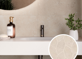 Carrelage mat sol et mur effet pierre mosaico pop Crema 30×30 – Etna