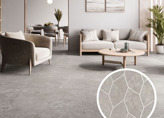 Carrelage mat sol et mur effet pierre mosaico pop Gris 30×30 – Etna