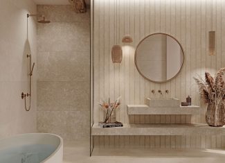 Carrelage mat sol et mur effet pierre Beige 29,5×60 – Etna