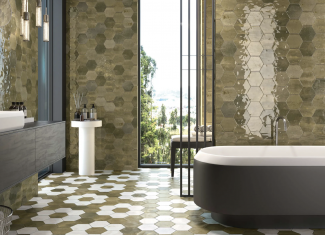 Carrelage hexagonal mur et sol intérieur mat Mink 15×17,3 – Hope