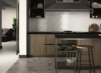 Carrelage hexagonal mur et sol intérieur mat Espresso 15×17,3 – Hope