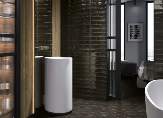 Carrelage mur intérieur brillant Nero Graphito 6×25 – Hope