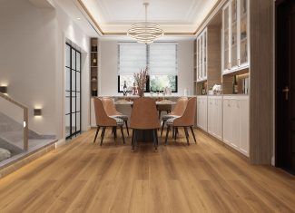 Parquet SPC Arancio Beige 22,8 × 154 cm – Materia