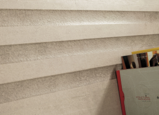 Carrelage mural relief 30 x 90 –  Pompeya taupe – Leeds