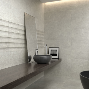 Carrelage mural relief 30 x 90 -  Pompeya grey - Leeds