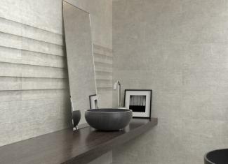 Carrelage mural relief 30 x 90 –  Pompeya grey – Leeds