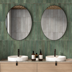 Carrelage mur intérieur zellige - 32x62,5 cm - Long green