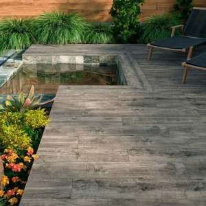 Carrelage effet bois gris - 20 x 120 cm - Boreal ceniza