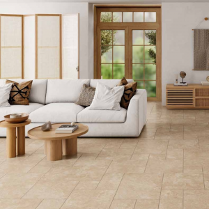 Carrelage effet travertin beige - 44x66 cm - Metz